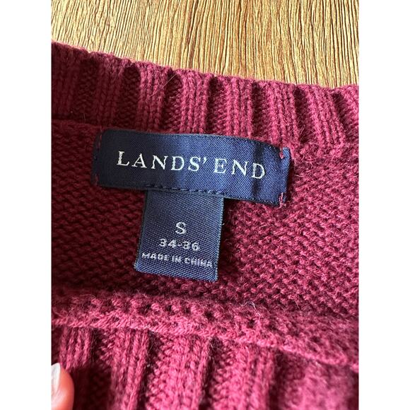 Land's End Red Knit Sweater Size Small - Picture 2 of 5